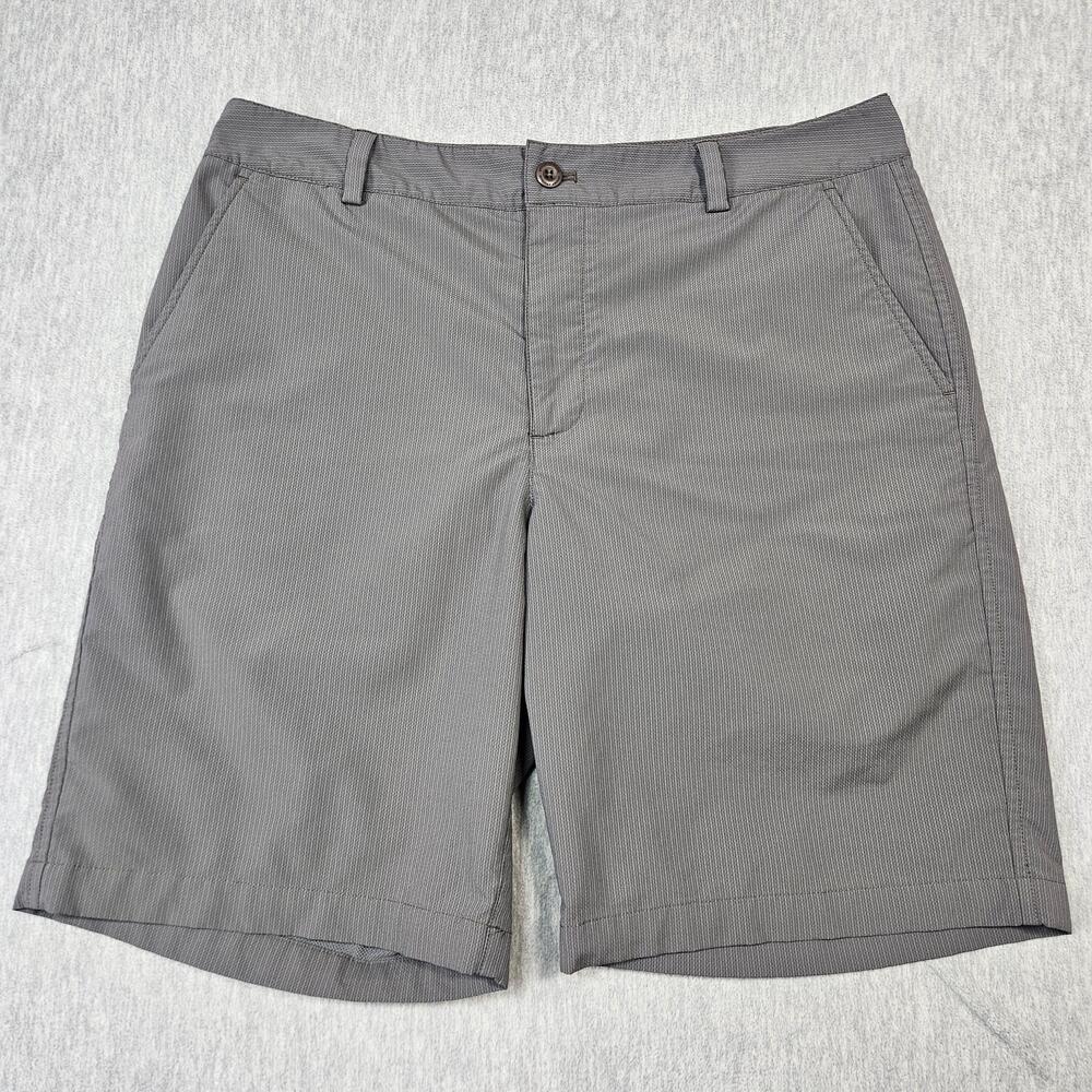 Under Armour Shorts Mens 34 Gray Striped Golf Stretch Performance